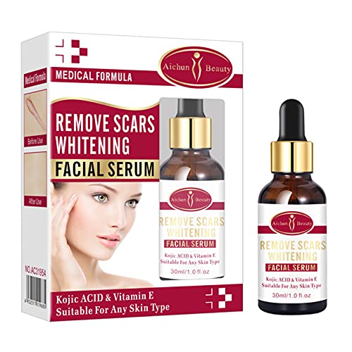 Aichun Beauty Scar Removal Facial Serum Pimples Stretch Marks Face Moisturizing Body Remove Scars Kojic Acid Vitamin E 30ml