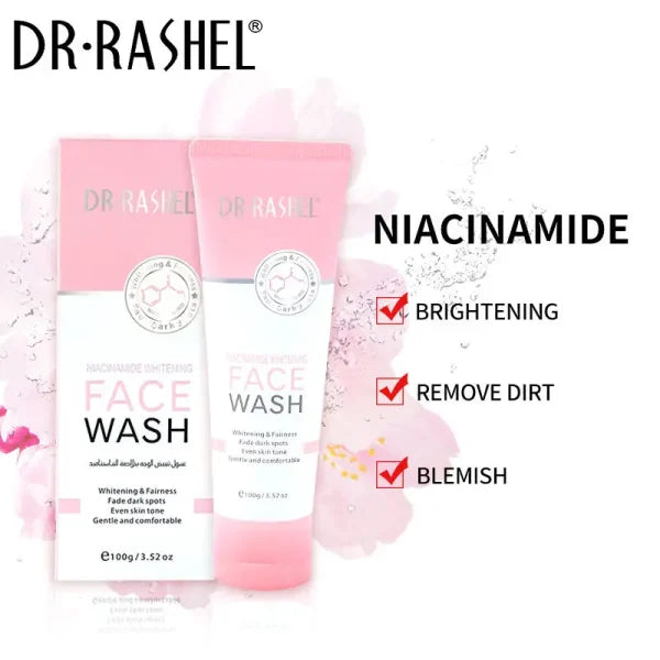 Dr Rashel Niacinamide Whitening Face Wash | Brightening Lightening Facial Clean, 100g