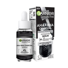 Garnier 4% Aha + Bha & Niacinamide Charcoal Face Serum