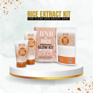 Bnb Whitening Rice Extract Bright & Glow Kit | Special Deal | U-Care