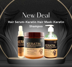 Pack Of 3 – Keratin Hair Mask| Keratin Shampoo| Keratin Hair Serum (New Deal)